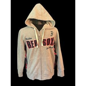 Boston Red Sox Kids Handshigh Zip Up Jacket With Hoodie Youth Size Large
